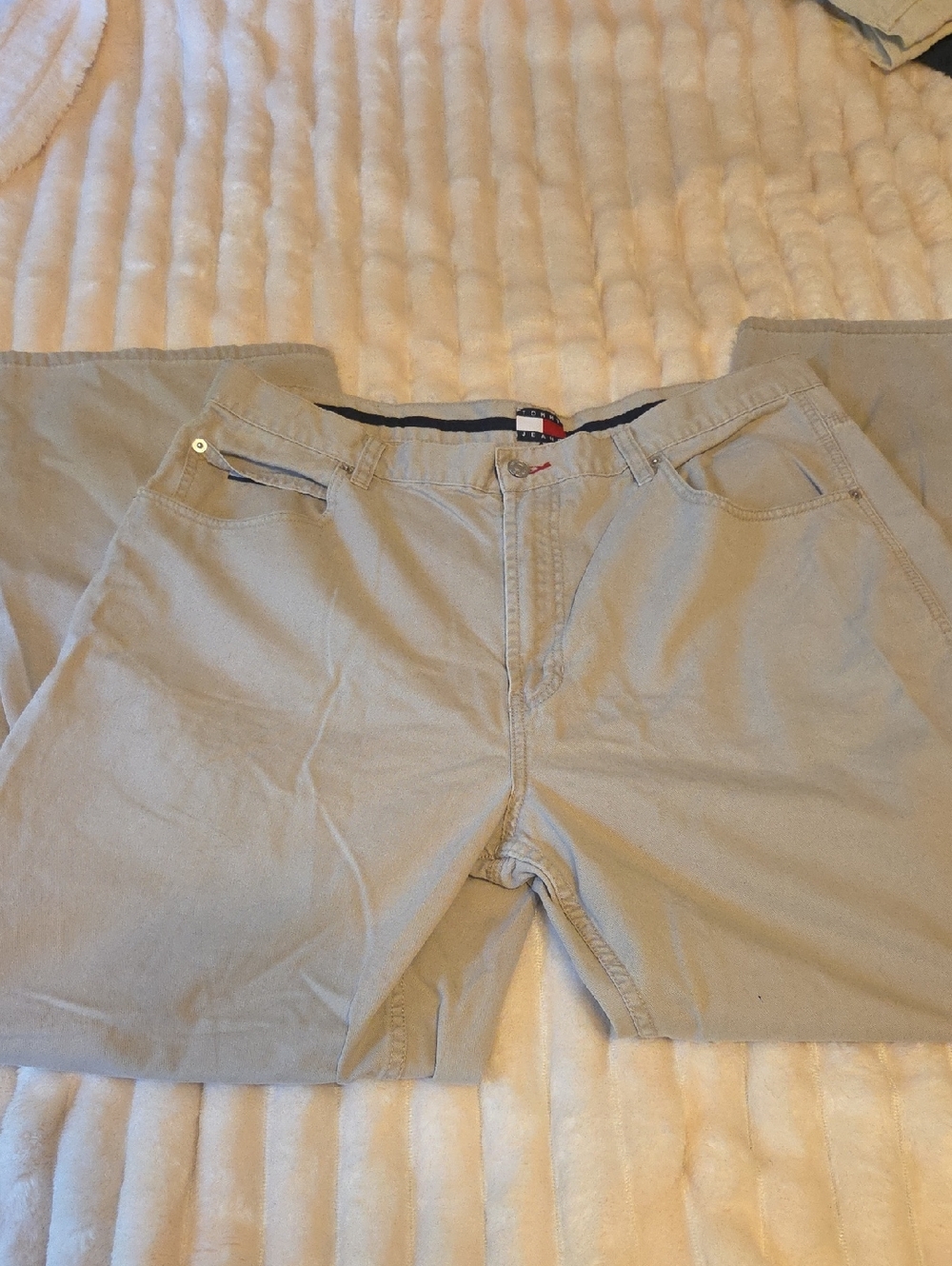 Tommy Hilfiger Men's Light Khaki Cotton Chinos/Utility Pants 38/32